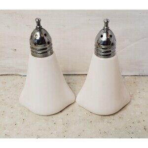 Vintage Viking Milk Glass Salt Pepper Shakers White MCM Japan Set of 2
